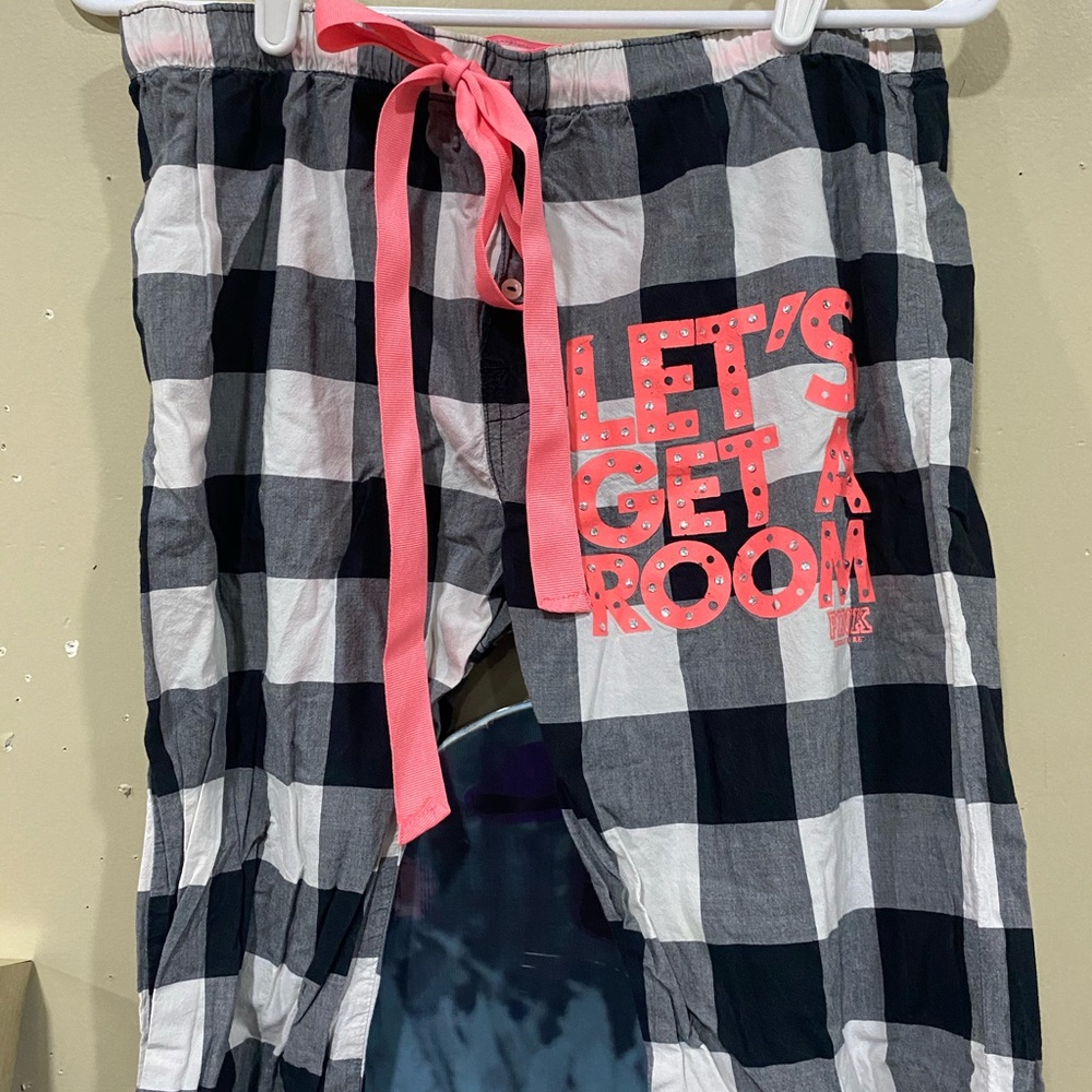Plaid pj sleep pants